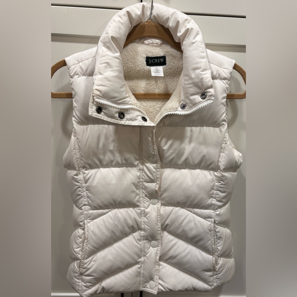 J.Crew Women’s Sherpa Lined Puffer Vest, XS